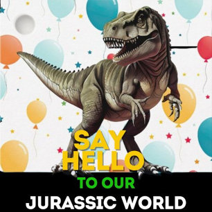 Dinosaur T-rex Geburtstag Save the Date Postkarte