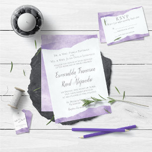Einladung zur Hochzeit von Lavender Watercolor