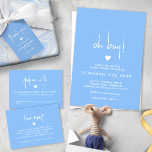 Blue Books for Baby Ticket for Baby Boy Shoy Mitteilungskarte