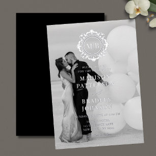 Verzierte florale Monogramm Hochzeit elegant Schwa Serviette