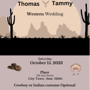 Einladungs-Paar mit Sonnenuntergang individuell an Einladung