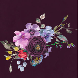 Plum Violet Chic Peony Couples Dusche Einladungen