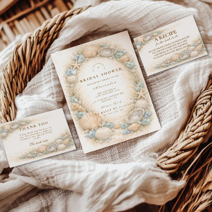 Küsternmuschelkranz Brausebad Dankeskarte