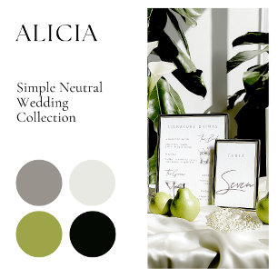 Einfache Elegante Moderne Hochzeit Begrüßungszeich Poster