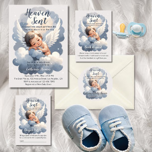 Heaven schickte Angel Baby in Clouds Babydusche Runder Aufkleber