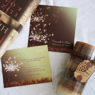 Dandelion Dreams Elegante Country Wedding Einladung