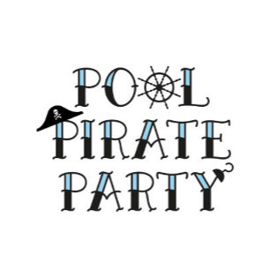 Pool Pirate Party Birthday Einladung