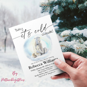 Polar Bear Winter Baby Shower Its Cold Outside Puzzle