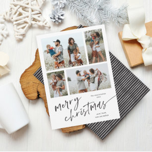 Einfaches Fotos Collage Skript Frohe Weihnachten M Magnetkarte