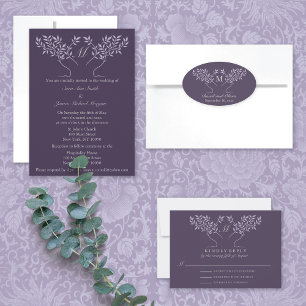 Pewter Tree of Life Wedding Einladung