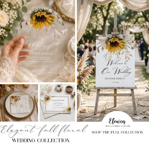 Elegante herbstliche Floral-Hochzeit Danke