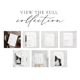 Modernes Arch Black and White Brautparty Invitati Einladung