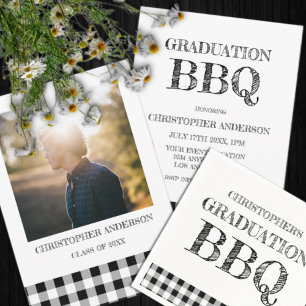 Abschluss-Grillfest Gingham Serviette