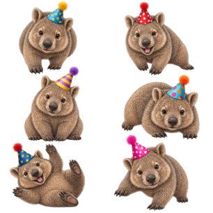  Du bist eingeladen zu einer Wombat-Geburtstagsfei Einladung
