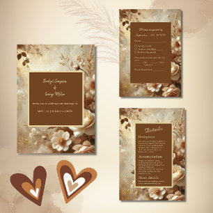 Romantische Dreamy Floral Wedding RSVP Karte