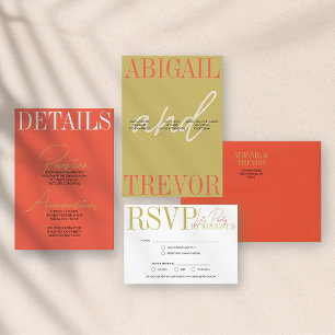 Fett- und Retro-RSVP-Karte RSVP Karte