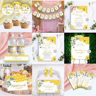 Sweet as can Bee Baby Shower Einladung