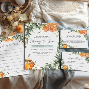 Orange Blossom Honey Bee Baby Dusche Einladung