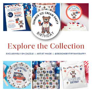 Red White and Blue Birthday Vielen Dank für Ihre U Runder Aufkleber