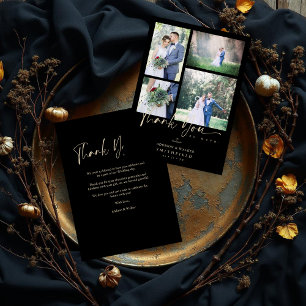 Budget Black Trendy Collage Wedding 4 Fotos