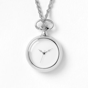 Silberne Halskette Uhr Uhr