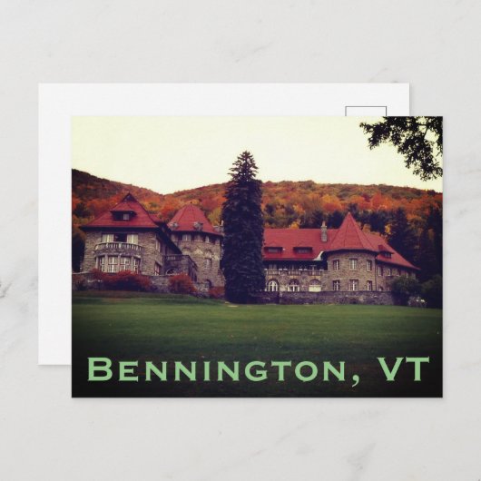 SVC, Bennington, VT Anwesen - Berg Anthony Postkarte (Vorne/Hinten)