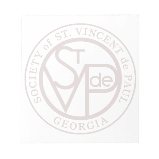 SVdP-Siegel-Logo Notizblock (Vorderseite)