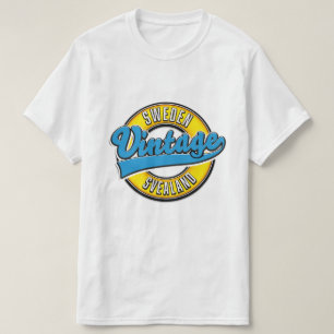 Svealand Schweden Vintage-Logo T-Shirt