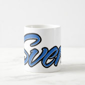 Sven Vorname Name blue Tasse Kaffeetasse (Mittel)