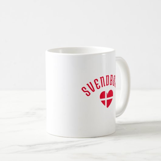 SVENDBORG Dänemark Herz Kaffeetasse (VorderseiteRechts)