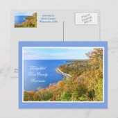 SVEN'S BLUFF/PENINSULA STAAT PARK/TÜR LANDKREIS/WI POSTKARTE (Vorne/Hinten)