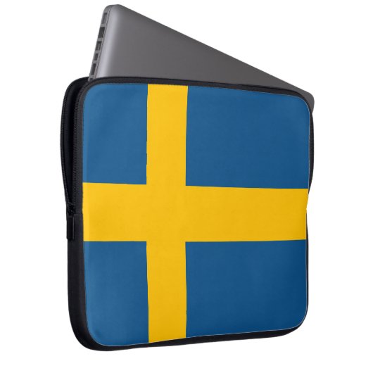 Svenska flaggan laptopschutzhülle (Vorne Rechts)