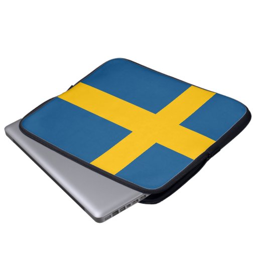 Svenska flaggan laptopschutzhülle (Vorne Knopf)