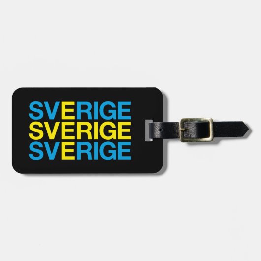 SVERIGE-Flag Gepäckanhänger (Vorderseite horizontal)