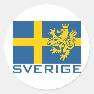 Sverige Flag Runder Aufkleber