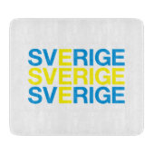 SVERIGE-Flag Schneidebrett (Vorderseite)
