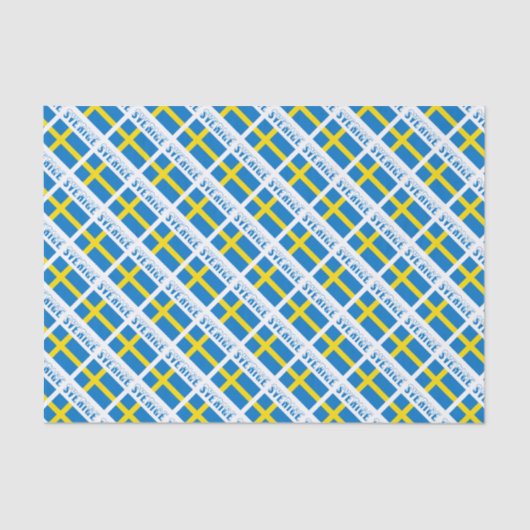 Sverige och Svenska Flagga i form av Tegelstenar Seidenpapier (Vorderseite)