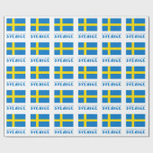 Sverige och Svenska Flaggan Geschenkpapier (Flach)