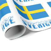 Sverige och Svenska Flaggan Geschenkpapier (Rolleneckpunkt)