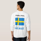 Sverige och Svenska Personalisierte Sweatshirt (Schwarz voll)