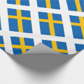 Sverige Schweden Schwede-Flagge Geschenkpapier (Ecke)