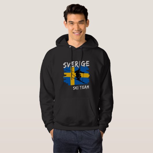 Sverige Ski Hoodie (Vorne ganz)