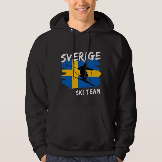Sverige Ski Hoodie (Vorderseite)