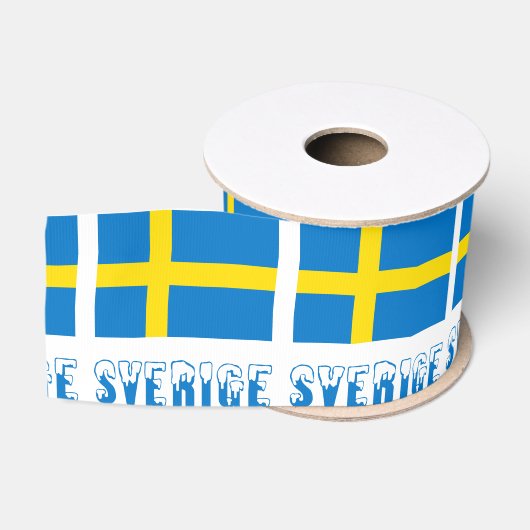 Sverige Svenska Flagga Ripsband (Spule)