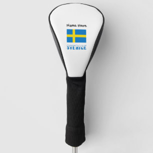 Sverige und schwedische Flagge mit deinem Namen Golf Headcover
