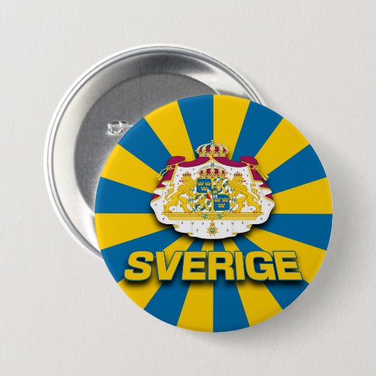 Sverige-Wappen Button (Vorne & Hinten)