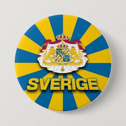 Sverige-Wappen Button (Vorderseite)