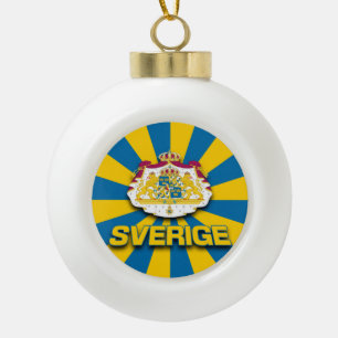 Sverige-Wappen Keramik Kugel-Ornament