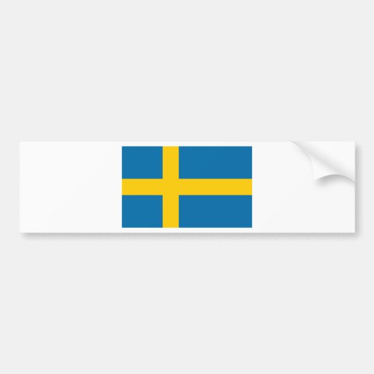 Sveriges Flagga Flagge Von Schweden Autoaufkleber Zazzle De