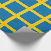Sveriges Flagga - Flagge von Schweden - Geschenkpapier (Ecke)